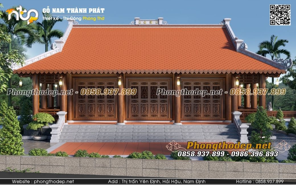 Mẫu nhà 3 gian 2 chái đẹp